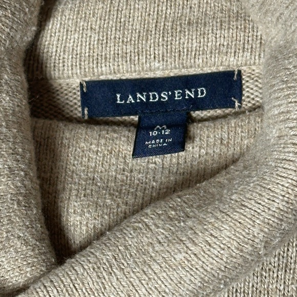 Lands End Cotton Wool blend Turtle‎ neck sweater size Medium - Picture 5 of 8